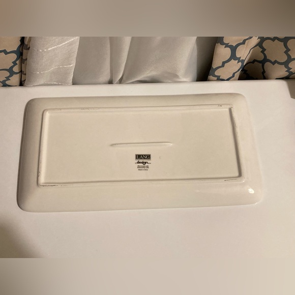 Valentine’s Day Ceramic Rectangle Tray with Hearts - Picture 2 of 2